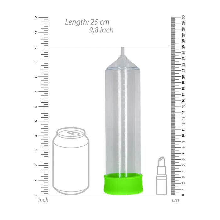 Shots Toys OUCH! Glow In The Dark Classic Penis Pump Clear / Green Shots Toys