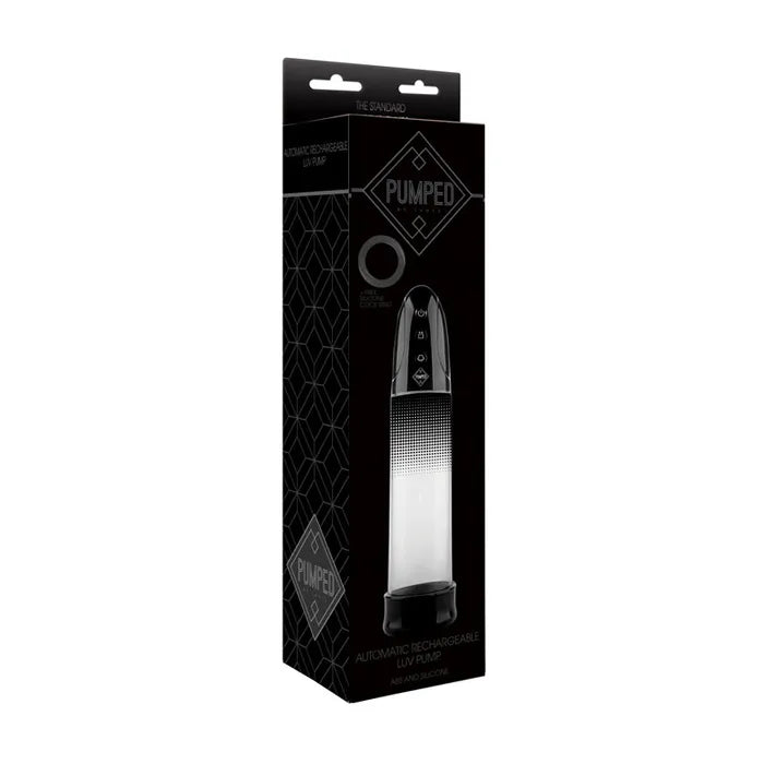 Shots Toys Pumped Automatic USB Rechargeable Powered Penis Luv Pump Black Shots Toys
