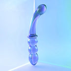 Gender X LUSTROUS GALAXY WAND Glass Double Ended Massager 18.5cm Blue / Violet Gender X
