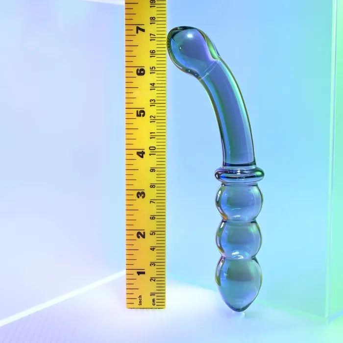 Gender X LUSTROUS GALAXY WAND Glass Double Ended Massager 18.5cm Blue / Violet Gender X
