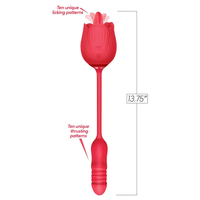 Wild Rose Lick & Thrust USB Rechargeable Air Pulse Stimulator and Vibrator Icon Brands