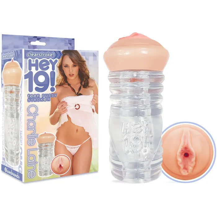 Icon Brands Hey 19! Charlie Laine Teen Vagina Stroker Flesh/Clear Secondary image