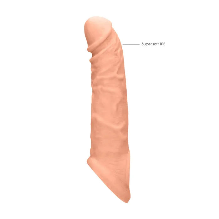 Shots Toys REALROCK Realistic Penis Extender With Rings Penis Extension Sleeve 8 Inch Secondary image