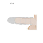 Shots Toys REALROCK Realistic Penis Extender With Rings Penis Extension Sleeve 8 Inch Shots Toys