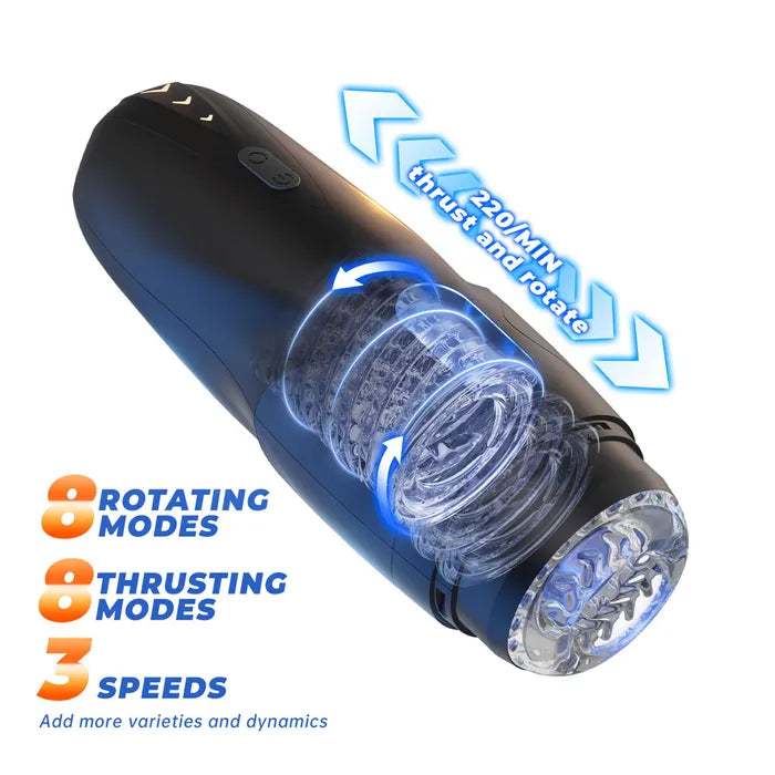 CyberSkin The Galaxy Voy USB Rechargeable Thrusting & Rotating Auto Masturbator With Heater CyberSkin