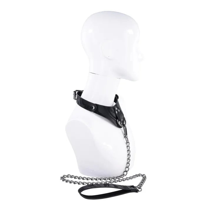 SPORTSHEETS Velvet Noir Collar & Leash Black Sportsheets