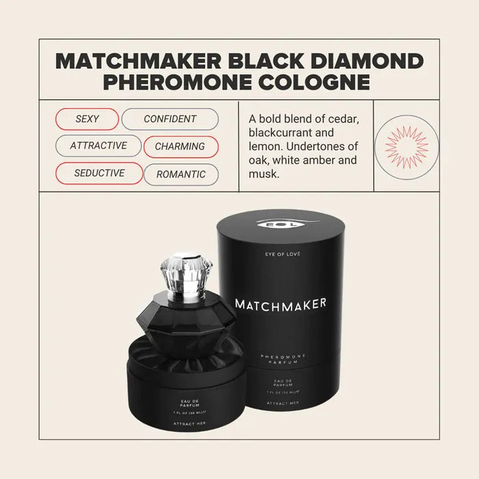 Eye of Love Matchmaker Pheromone Cologne For Men To Attract Women Black Diamond 30ml Spray Eye Of Love