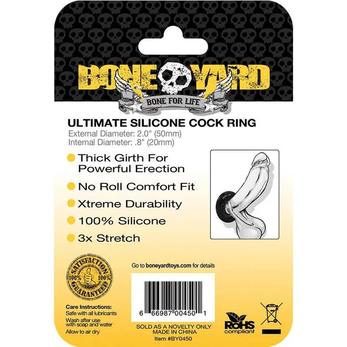C1 Releasing Boneyard Ultimate Silicone Cock Ring 50mm Secondary image