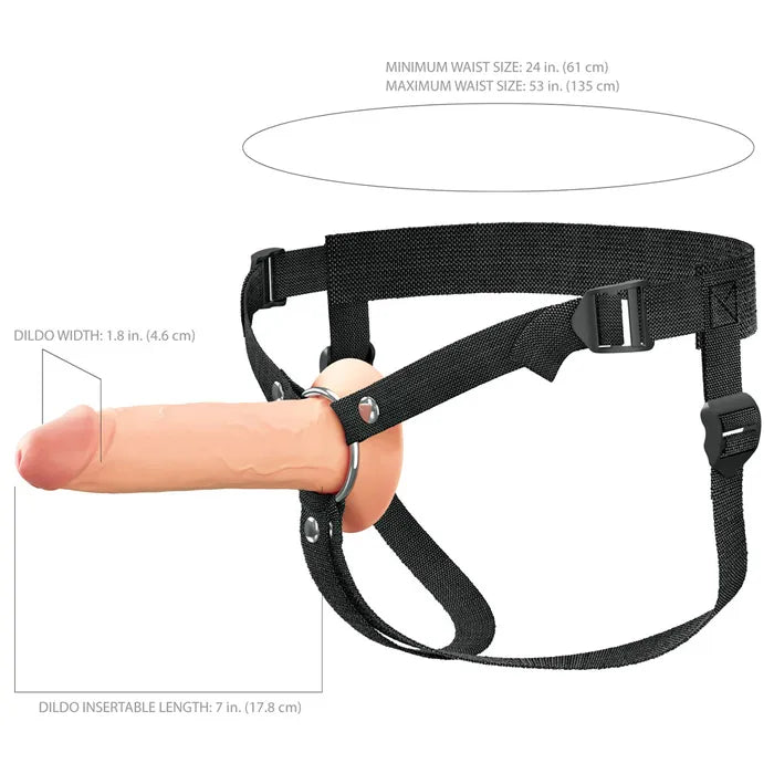 FX Elite 7'' Silicone Hollow Strap-On - Flesh - Flesh 17.8 cm Hollow Strap-On Pipedream