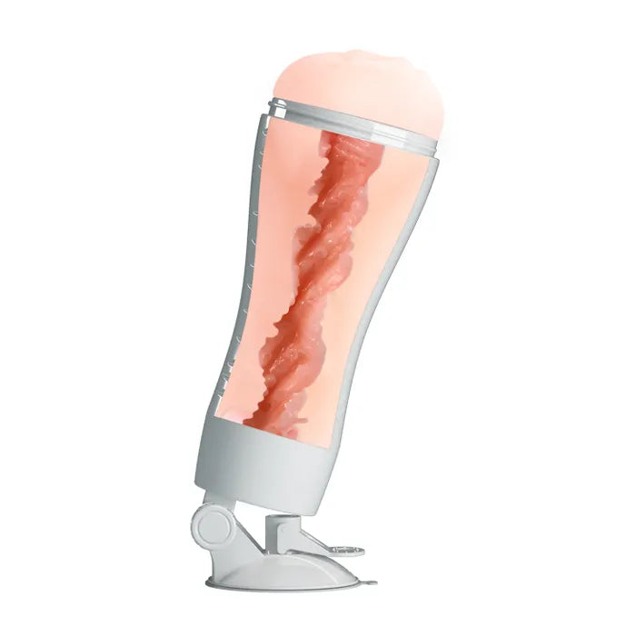 CRAZY BULL Flora Squeezable Vagina Stroker With Suction Base Flesh Crazy Bull
