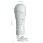 CRAZY BULL FLORA Vibrating Stroker USB Rechargeable Vibrating Squeezeable Vagina Stroker With Suction Base Flesh Crazy Bull