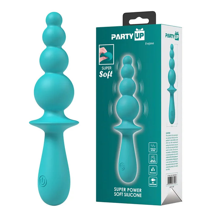 Party Up EVAJANE USB Rechargeable Beaded Vibrator 17.1cm Party Up