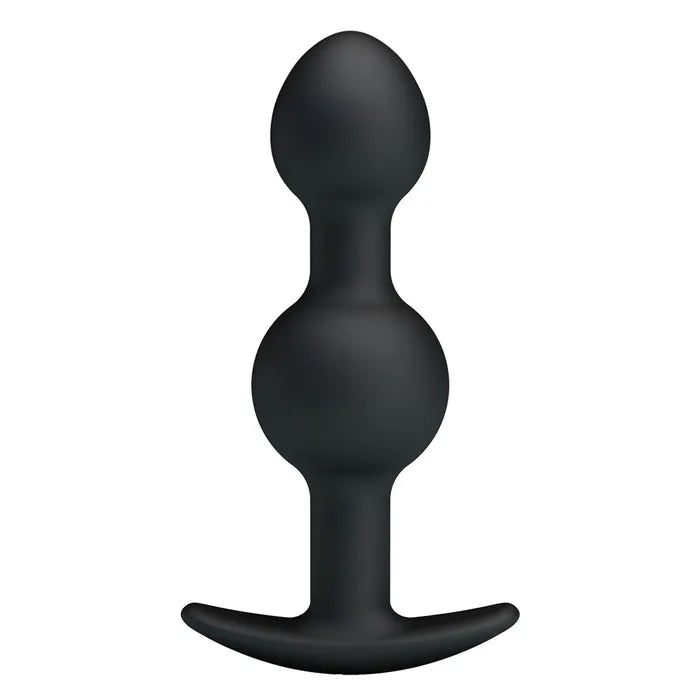 Party Up JAMES Beaded Butt Plug 10.4cm Black Party Up Main image