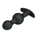 Party Up JAMES Beaded Butt Plug 10.4cm Black Party Up