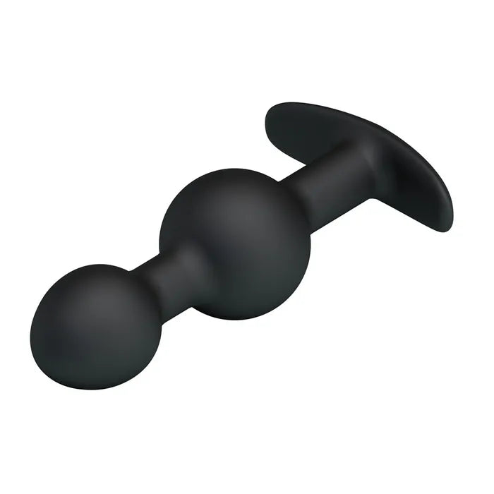Party Up JAMES Beaded Butt Plug 10.4cm Black Party Up
