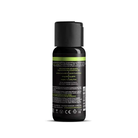 Wicked Sensual Lemongrass & Ginger Scented Massage Oil 120ml Tube Secondary image
