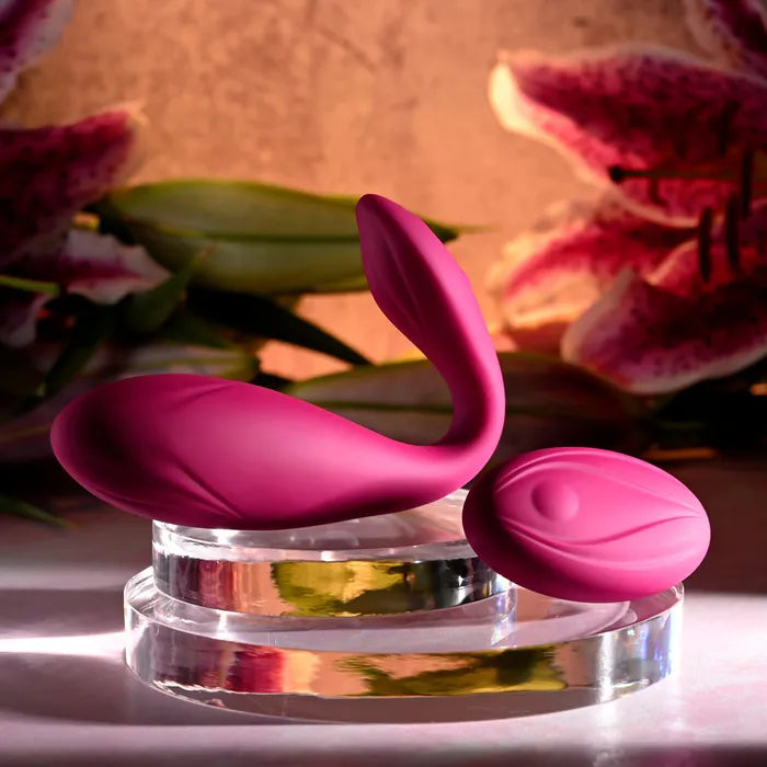 Evolved CHERRY POSE USB Rechargeable Flexible & Posable Vibrator With Remote Evolved Main image