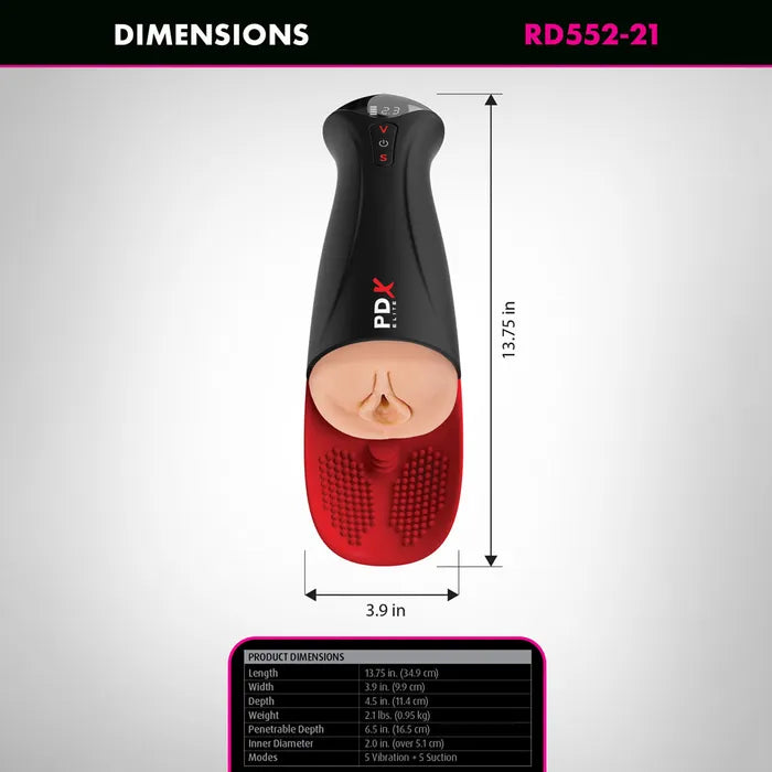Pipedream PDX Elite Fap O Matic Pro Light USB Rechargeable Auto Stroker XL Pipedream