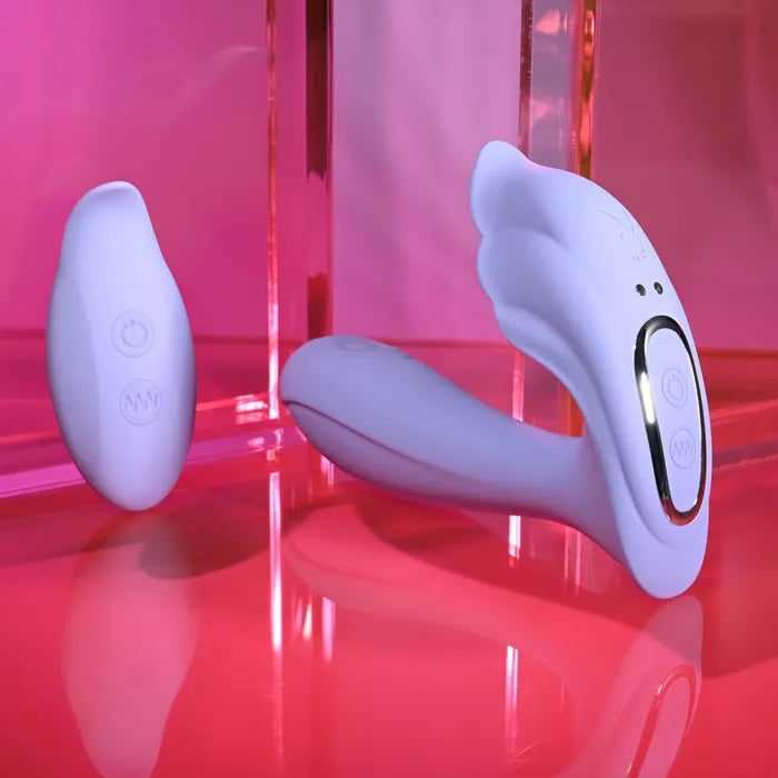 Playboy Pleasure LILAC FANTASY USB Rechargeable Tapping Vibrator With Remote Playboy Pleasure Main image