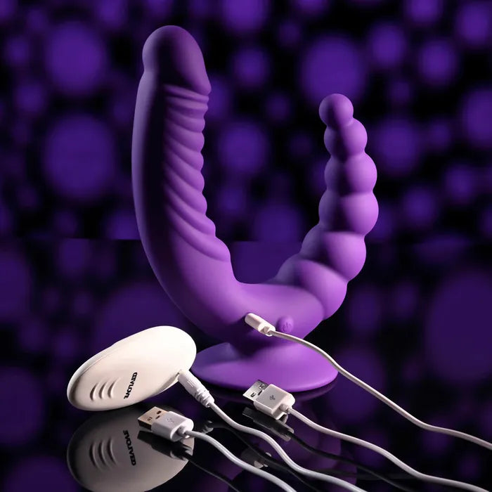 Evolved THE RIDER USB Rechargeable Double Ended Vibrator With Wireless Remote Evolved Main image