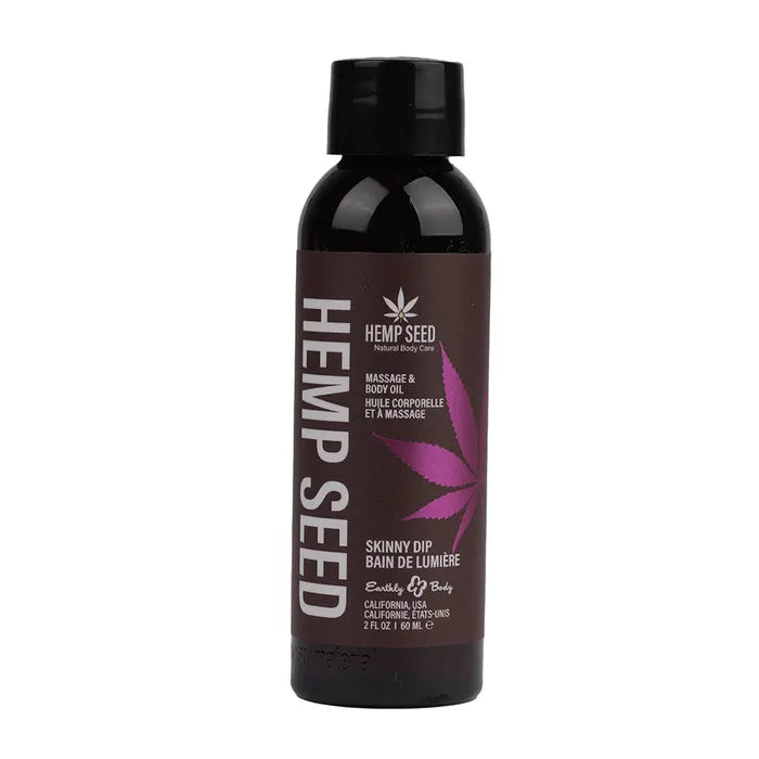 Earthly Body Hemp Seed Scented Massage & Body Oil 59ml Bottle Earthly Body