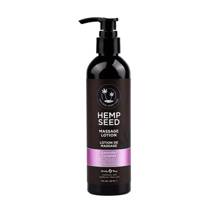 Earthly Body Hemp Seed Massage Lotion Scented 237ml Bottle Earthly Body
