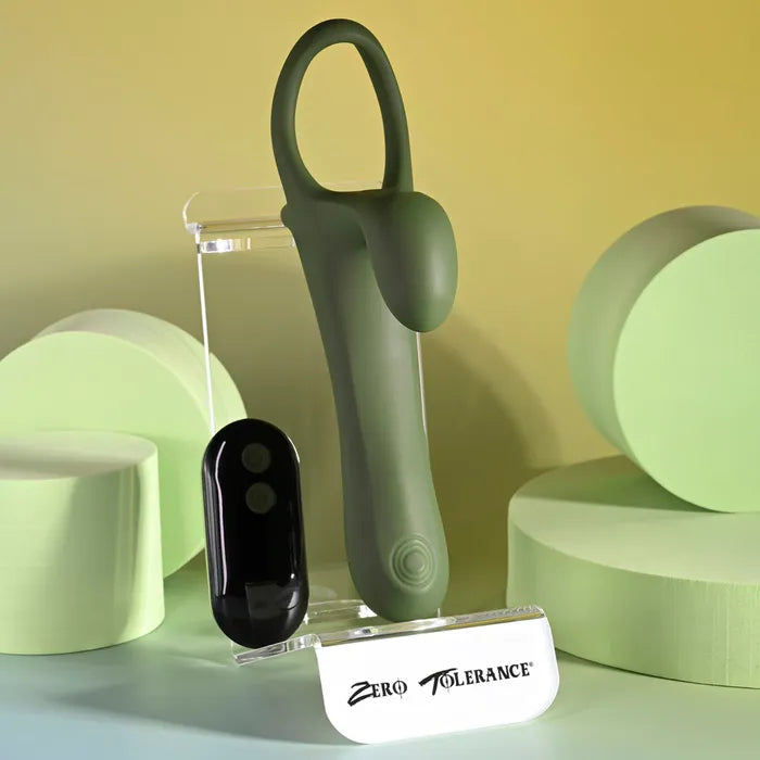 Zero Tolerance STRAP TAP & GO USB Rechargeable Vibrating & Tapping Penis Sleeve With Wireless Remote Zero Tolerance
