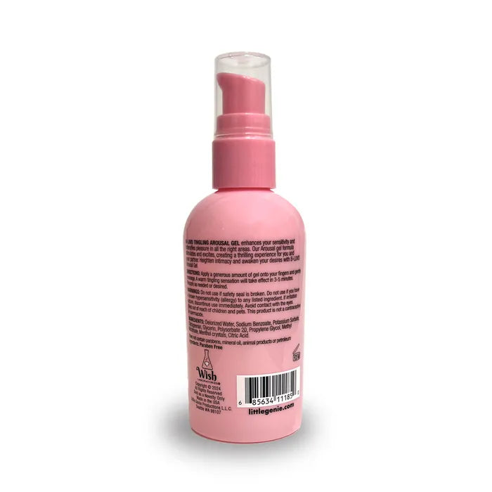 Little Genie B LUVD Tingling Water Based Unisex Arousal Gel Lubricant 118ml Bottle Secondary image