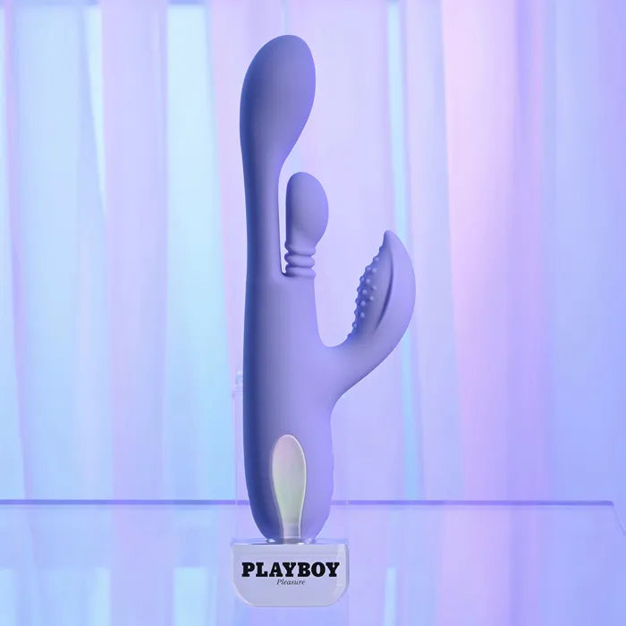 Playboy Pleasure NUBBIN RUBBIN USB Rechargeable Thrusting Rabbit Vibrator Playboy Pleasure Main image