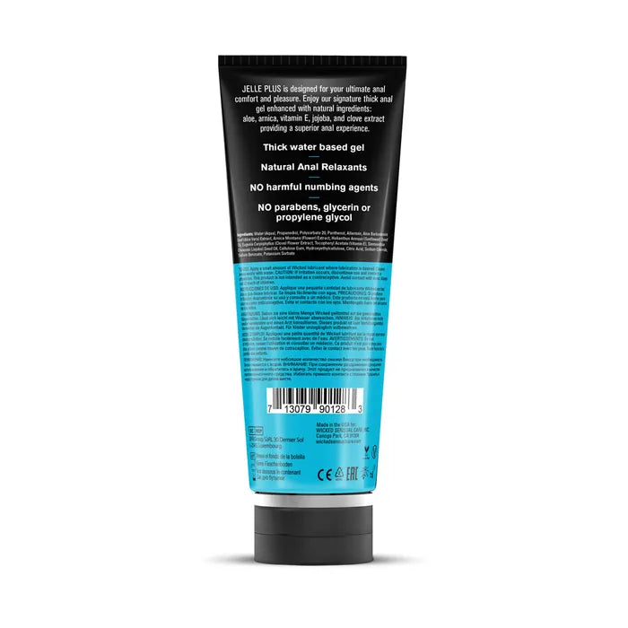 Wicked Jelle Plus Relaxing Water Based Anal Lubricant 240ml Bottle Secondary image