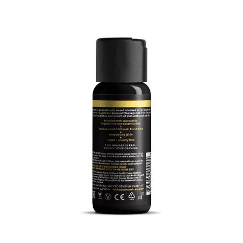 Wicked Sensual Vanilla & Sugarcane Scented Massage Oil 120ml Tube Secondary image
