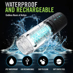 Blush Novelties M For Men Whirlwind Pro USB Rechargeable Rotating & Sucking Auto Stroker Blush Novelties