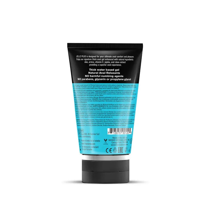 Wicked Jelle Plus Relaxing Water Based Anal Lubricant 120ml Bottle Secondary image