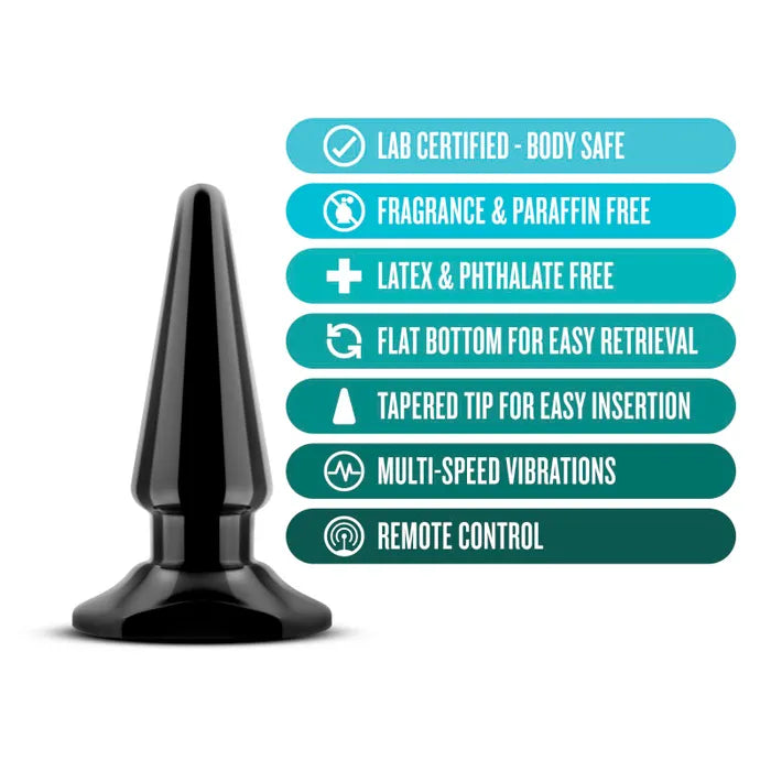Blush Novelties Anal Adventures Basic Vibrating Butt Plug 10.1cm Blush Novelties