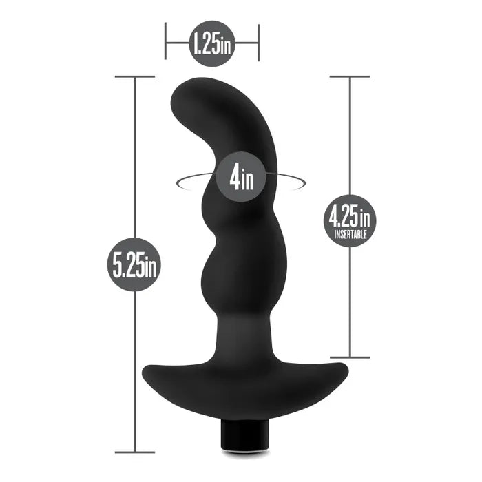 Anal Adventures Platinum Vibrating Prostate Massager 03 15.2cm Blush Novelties