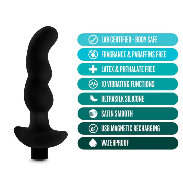 Anal Adventures Platinum Vibrating Prostate Massager 03 15.2cm Blush Novelties