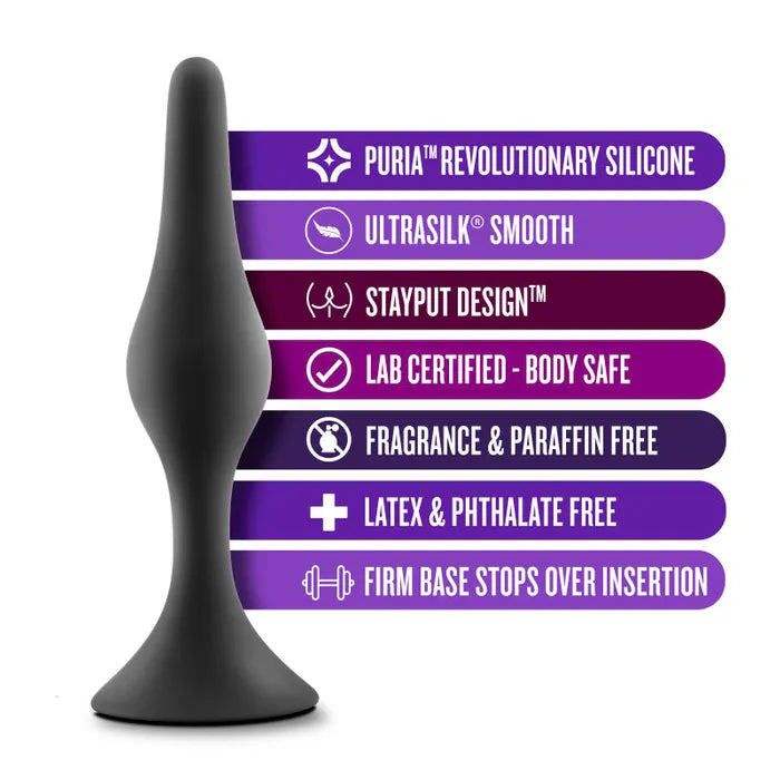 Blush Novelties Anal Adventures Platinum Silicone Beginner Butt Plug Kit Set Of 3 Sizes Secondary image