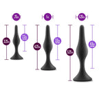 Blush Novelties Anal Adventures Platinum Silicone Beginner Butt Plug Kit Set Of 3 Sizes Blush Novelties
