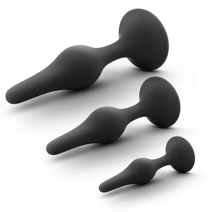 Blush Novelties Anal Adventures Platinum Silicone Beginner Butt Plug Kit Set Of 3 Sizes Blush Novelties Main image