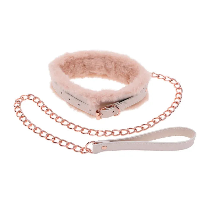 Sportsheets Sex & Mischief Peaches N CreaMe Fur Collar & Leash Restraint Sportsheets Main image