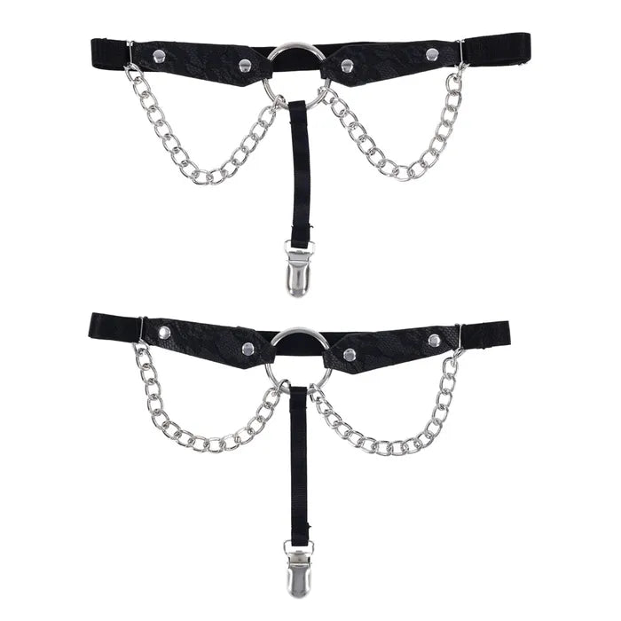 Sportsheets Sex & Mischief Bondage Collar Sex & Mischief Chain Lace Garters Sportsheets