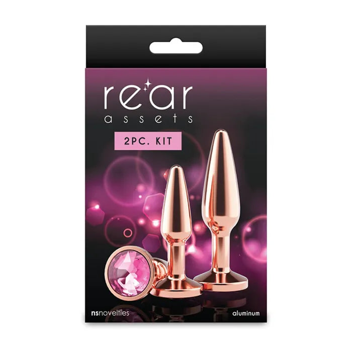NS Novelties Rear Assets Tapered Trainer Kit Metal Butt Plugs Set Of 2 Sizes NS Novelties