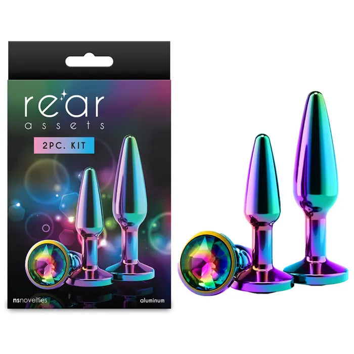 NS Novelties Rear Assets Tapered Trainer Kit Metal Butt Plugs Set Of 2 Sizes NS Novelties