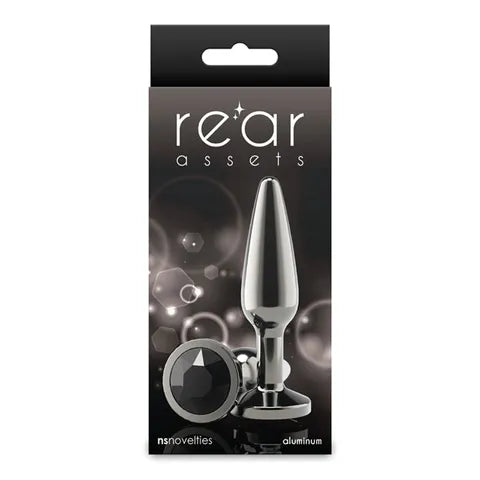 NS Novelties Rear Assets Tapered Medium Butt Plug Gunmetal NS Novelties