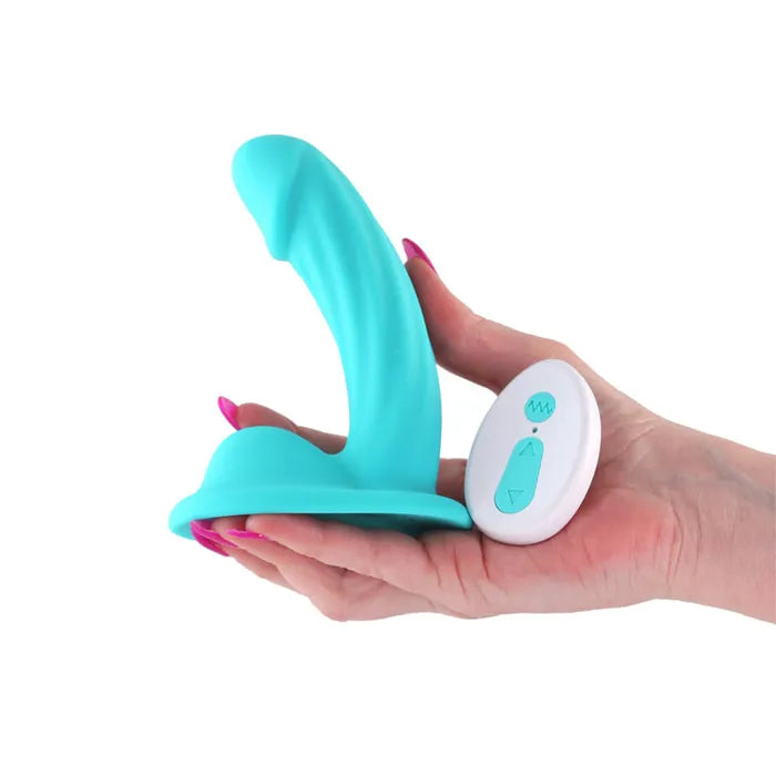 NS Novelties Colours Curve USB Rechargeable Vibrating Dildo With Wireless Remote 5 Inch NS Novelties