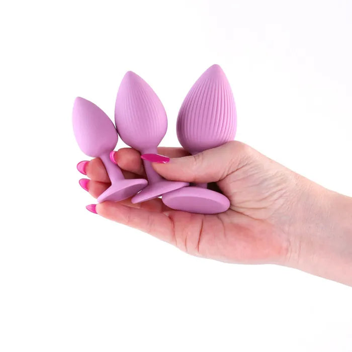 NS Novelties INYA Triple Ace Kit Butt Plugs Set Of 3 Sizes Blush Pink Secondary image
