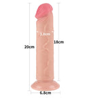 Lovetoy Sliding Skin Dual Layer Dong With Flexible Skin 8 Inch Flesh Lovetoy