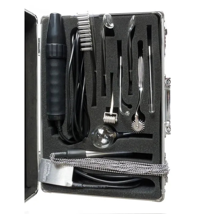 Stockroom KinkLab Agent Noir Neon Wand Kit E-Stim Kit 11 Piece Set Stockroom