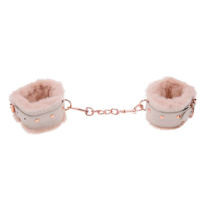 Sportsheets Sex & Mischief Peaches n CreaMe Fur Handcuffs Restraints Peach Sportsheets