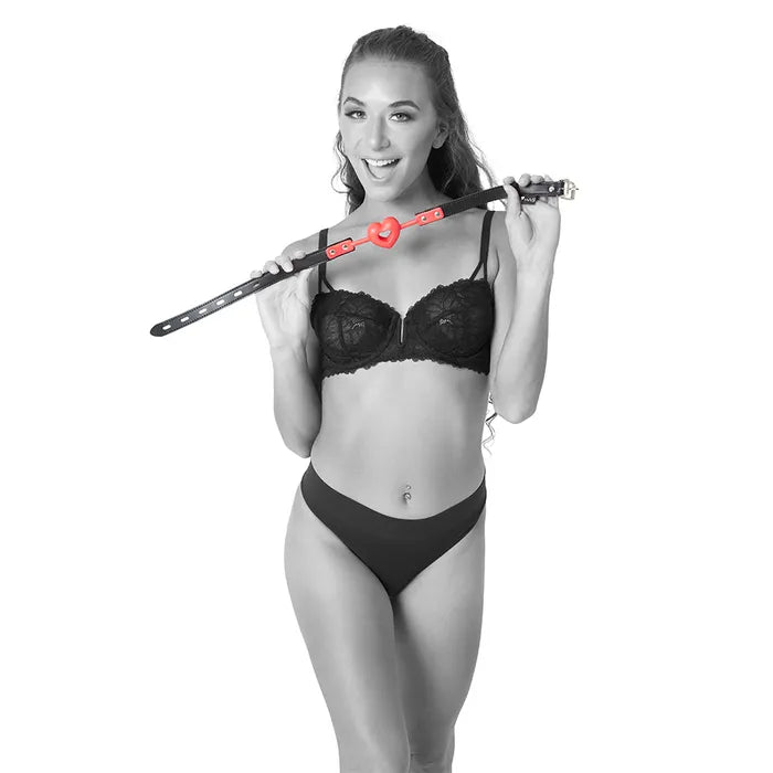 Sportsheets Sex & Mischief Amor Ball Gag Mouth Restraint Red / Black Sportsheets